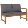 Salon de jardin 4 pcs avec coussin Bois d'acacia solide 516754516754