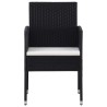 Ensemble à manger de jardin 7 pcs Résine tressée Noir 516759516759