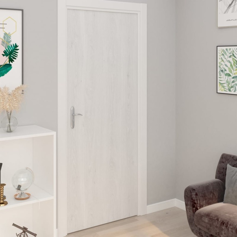 Films autoadhésifs pour portes 4 pcs Bois blanc 210x90 cm PVC 516762516762