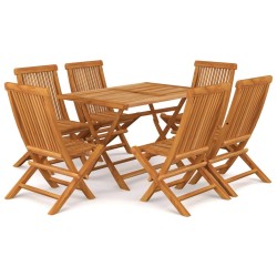 Ensemble à manger de jardin 7 pcs Bois de teck massif 516763516763