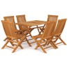 Ensemble à manger de jardin 7 pcs Bois de teck massif 516763516763