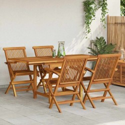 Salon de jardin 5 pcs Bois de teck massif 516764516764