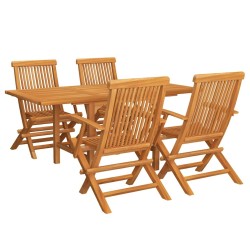Salon de jardin 5 pcs Bois de teck massif 516764516764
