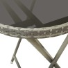 Ensemble de bistro de jardin 3 pcs Résine tressée et verre Gris 516767516767