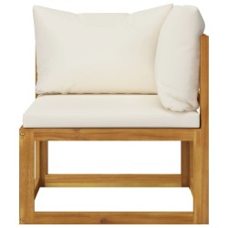 Canapé de jardin à 4 places avec coussin Crème Bois d'acacia 516769516769