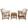 Salon de jardin 4 pcs avec coussins Bois d'acacia solide 516771516771