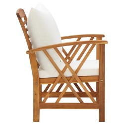 Salon de jardin 4 pcs avec coussins Bois d'acacia solide 516771516771