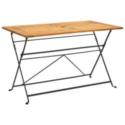 Ensemble à manger d'extérieur pliable 5pcs Bois d'acacia solide 516777516777