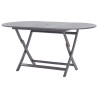 Ensemble à manger de jardin 7 pcs Bois d'acacia massif Gris 516779516779