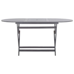 Ensemble à manger de jardin 7 pcs Bois d'acacia massif Gris 516779516779
