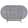 Ensemble à manger de jardin 7 pcs Bois d'acacia massif Gris 516779516779