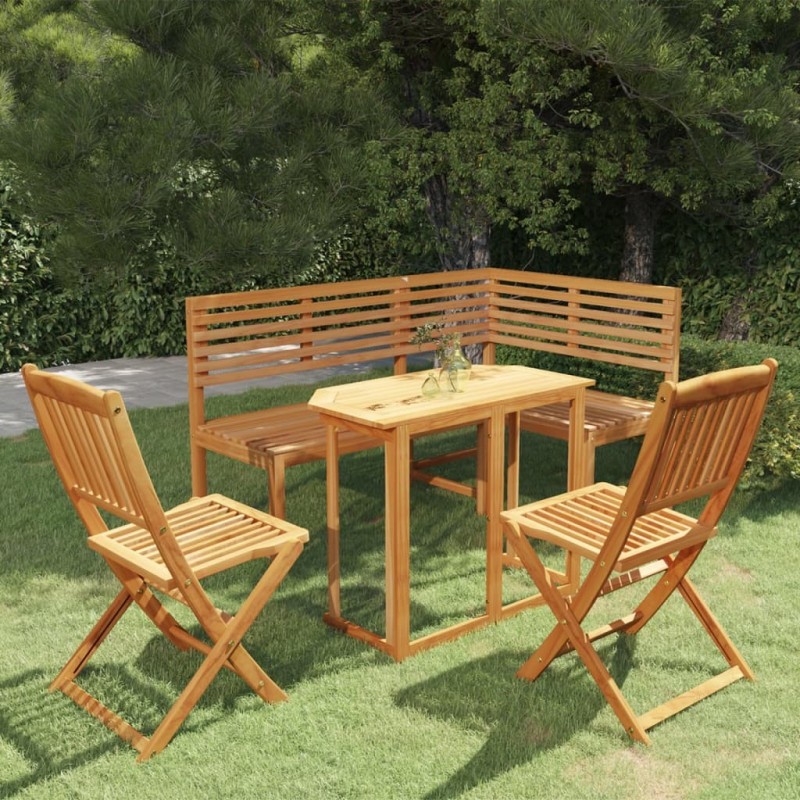 Ensemble de bistro 4 pcs Bois d'acacia solide 516781516781