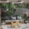 Salon de jardin 4 pcs avec coussin Bois d'acacia solide 516784516784