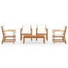 Salon de jardin 5 pcs avec coussin Bois d'acacia solide 516785516785