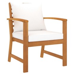Salon de jardin 5 pcs avec coussin Bois d'acacia solide 516785516785