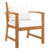 Salon de jardin 5 pcs avec coussin Bois d'acacia solide 516785516785