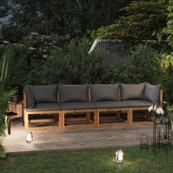 Canapé de jardin à 4 places avec coussin Bois d'acacia massif 516786516786
