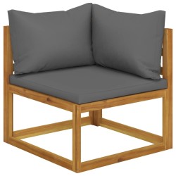 Salon de jardin 5 pcs avec coussin Bois d'acacia solide 516788516788