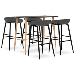 Ensemble de bar 5 pcs Noir et gris 516789516789