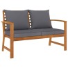 Salon de jardin 3 pcs avec coussin Bois d'acacia solide 516795516795