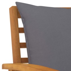 Salon de jardin 3 pcs avec coussin Bois d'acacia solide 516795516795