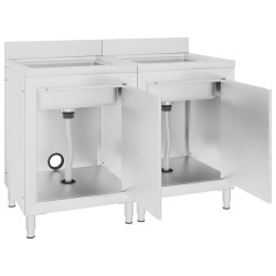 Éviers de cuisine commerciaux 2 pcs Acier inoxydable 516796516796