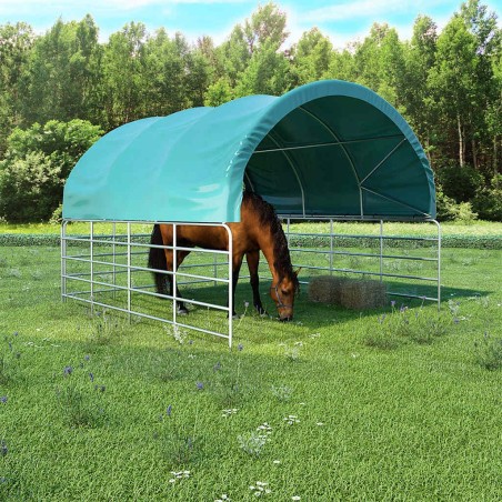 Tente pour bétail PVC 3,7x3,7 m Vert 516806516806