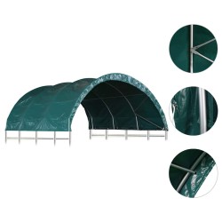 Tente pour bétail PVC 3,7x3,7 m Vert 516806516806