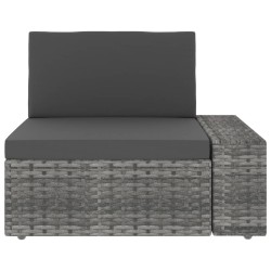 Salon de jardin 5 pcs Résine tressée Gris 516809516809