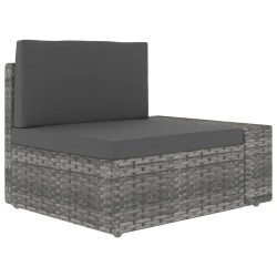 Salon de jardin 5 pcs Résine tressée Gris 516809516809