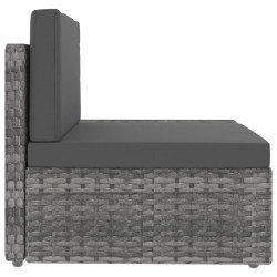 Salon de jardin 5 pcs Résine tressée Gris 516809516809