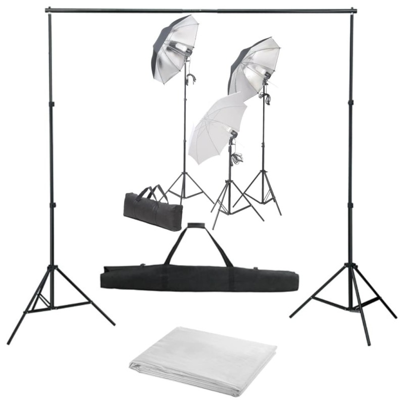 Kit de studio photo avec ensemble d'éclairage et toile de fond 516815516815