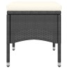 Ensemble de bistro de jardin 5pcs Résine tressée et acacia Noir 516825516825