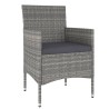 Ensemble de bistro de jardin 5pcs Résine tressée et acacia Gris 516833516833