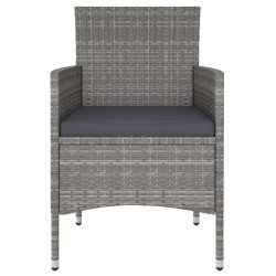 Ensemble de bistro de jardin 5pcs Résine tressée et acacia Gris 516833516833