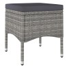 Ensemble de bistro de jardin 5pcs Résine tressée et acacia Gris 516834516834