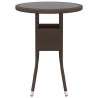 Ensemble à manger de jardin 3pcs Résine tressée Marron 516836516836