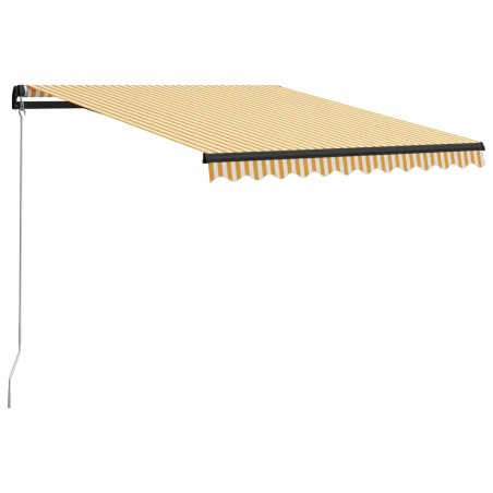 Auvent manuel rétractable 300x250 cm Jaune et blanc 516839516839