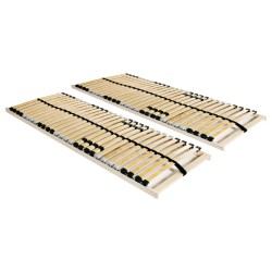 Sommiers à lattes sans matelas 2 pcs avec 28 lattes 90x200 cm 516852516852