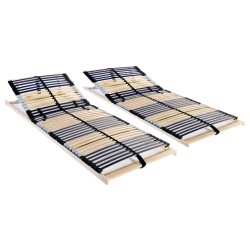 Sommiers à lattes sans matelas 2 pcs avec 42 lattes 80x200 cm 516854516854