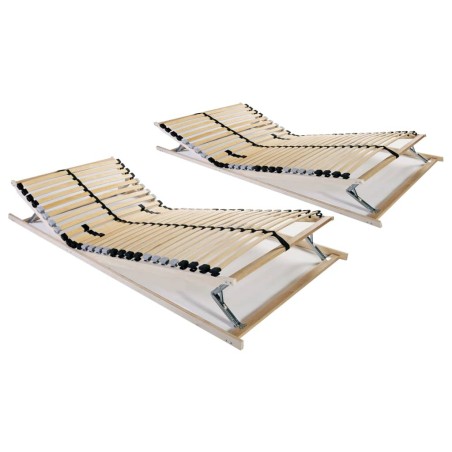 Sommiers à lattes sans matelas 2 pcs avec 28 lattes 90x200 cm 516855516855