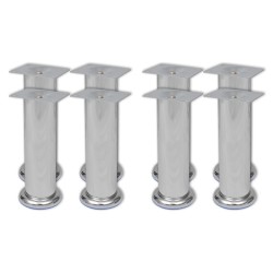 Pieds ronds de canapé 8 pcs Chrome 180 mm 516856516856