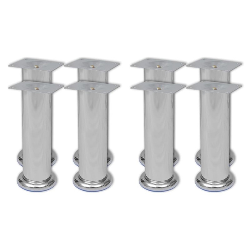 Pieds ronds de canapé 8 pcs Chrome 180 mm 516856516856