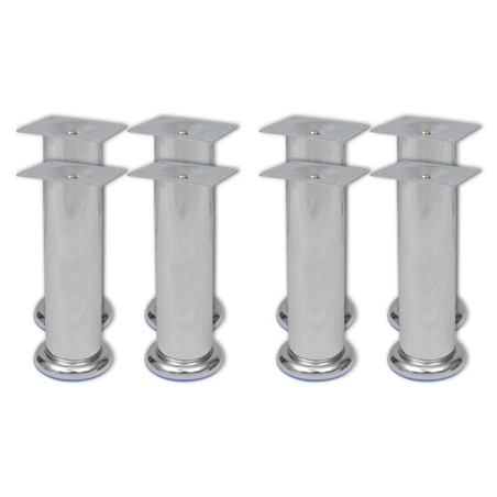 Pieds ronds de canapé 8 pcs Chrome 180 mm 516856516856