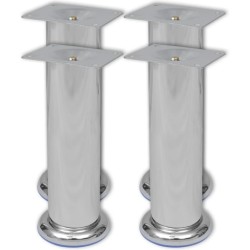 Pieds ronds de canapé 8 pcs Chrome 180 mm 516856516856