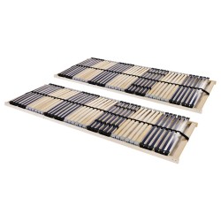 Sommiers à lattes sans matelas 2 pcs avec 42 lattes 90x200 cm 516859516859