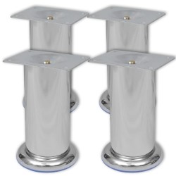 Pieds ronds de canapé 8 pcs Chrome 120 mm 516862516862