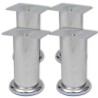 Pieds ronds de canapé 8 pcs Chrome 120 mm 516862516862
