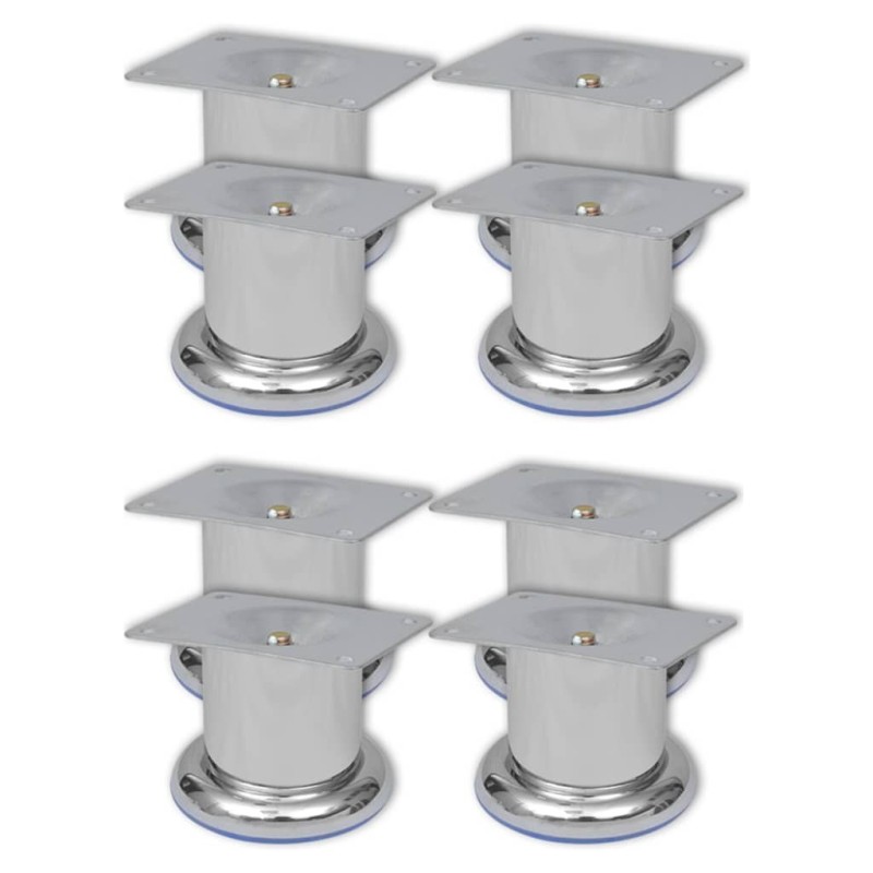 Pieds ronds de canapé 8 pcs Chrome 60 mm 516863516863
