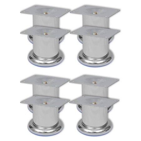 Pieds ronds de canapé 8 pcs Chrome 60 mm 516863516863